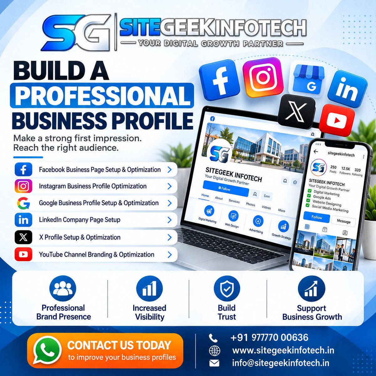 sitegeekinc's tweet photo. 🚀 Make your business stand out online!

Professional profile setup &amp; optimization for Facebook, Instagram, Google Business Profile, LinkedIn, X &amp; YouTube.

📩 DM SITEGEEK INFOTECH to get started.

#DigitalMarketing #SocialMedia #BusinessGrowth https://t.co/gibEA7qsgE