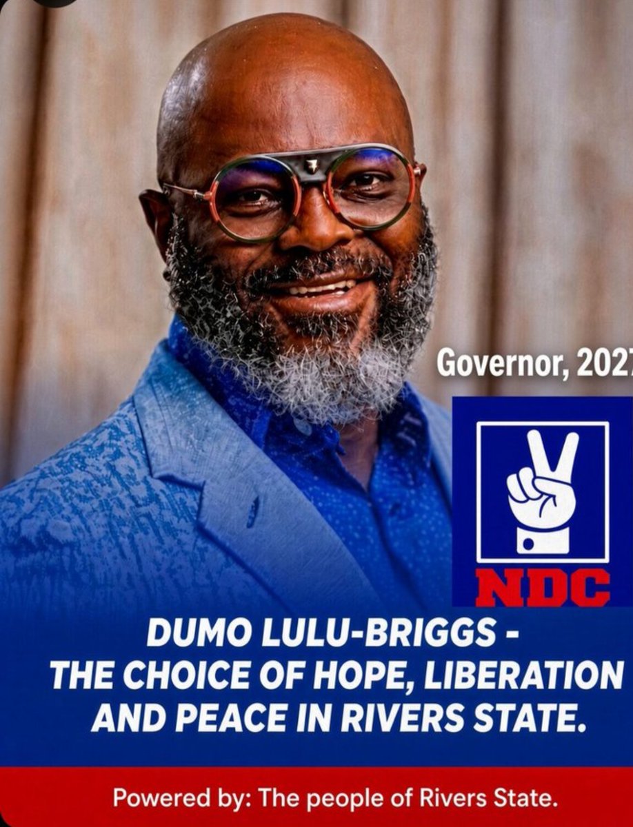 NDChidozie's tweet photo. The people choice
Rivers people don't waste this golden opportunity. 
#Vote wisely #vote Dr Dumo LuLu Briggs for Governor River sate. 
@DumoLuluBriggs #NDC https://t.co/LbWBoi2pGJ