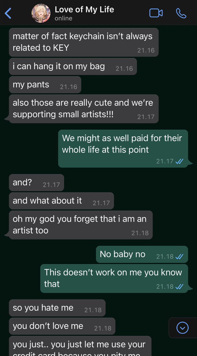 paradizara's tweet photo. #haikaveh 🌱🏛️ — boyfriend’s spending problem

two tweets au. https://t.co/n7BnvIZcB4