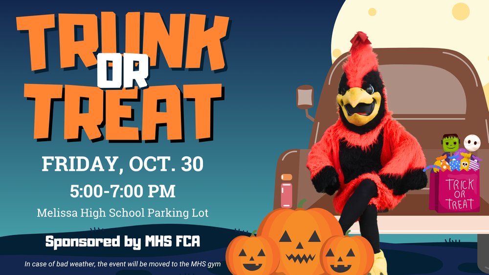 MHSCards's tweet photo. Melissa High School Hosts Community Trunk or Treat https://t.co/6O0GMZXQ8N https://t.co/01Hv03v6S8