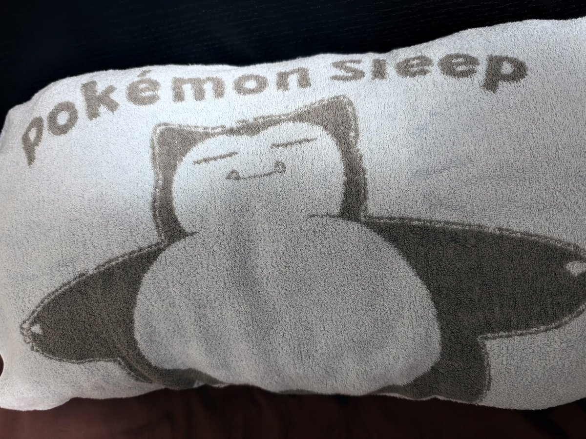 Stuckhous's tweet photo. もらったカビゴンの枕カバー今日から使っていく💤 https://t.co/prn5CdEvrX