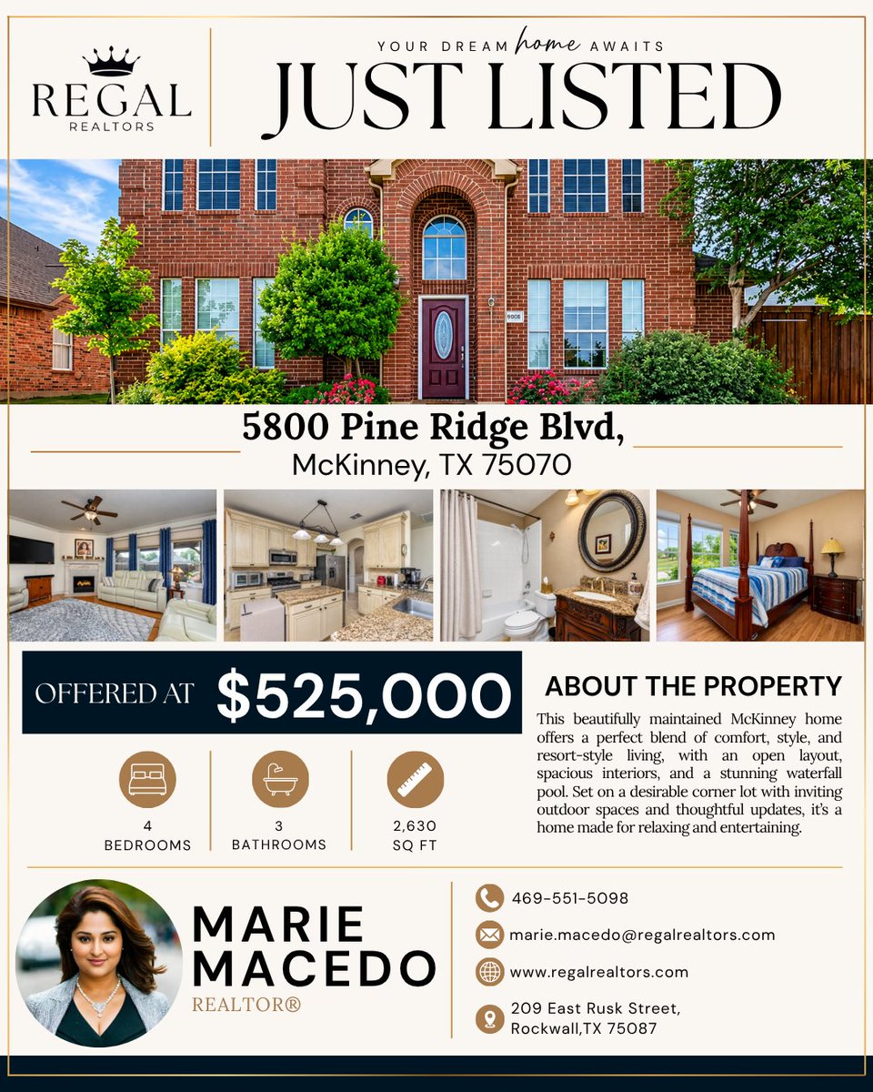 Mhernandezhomes's tweet photo. β¨ YOUR OWN BACKYARD RESORT | McKinney, TX
Move-in-ready home with a waterfall pool, covered pergola, open layout & flexible living spaces.
π 5800 Pine Ridge Blvd, McKinney, TX 75070
π° $525K
#McKinneyTX #PoolHome #NorthTexasHomes https://t.co/Sr2TIL4ynr