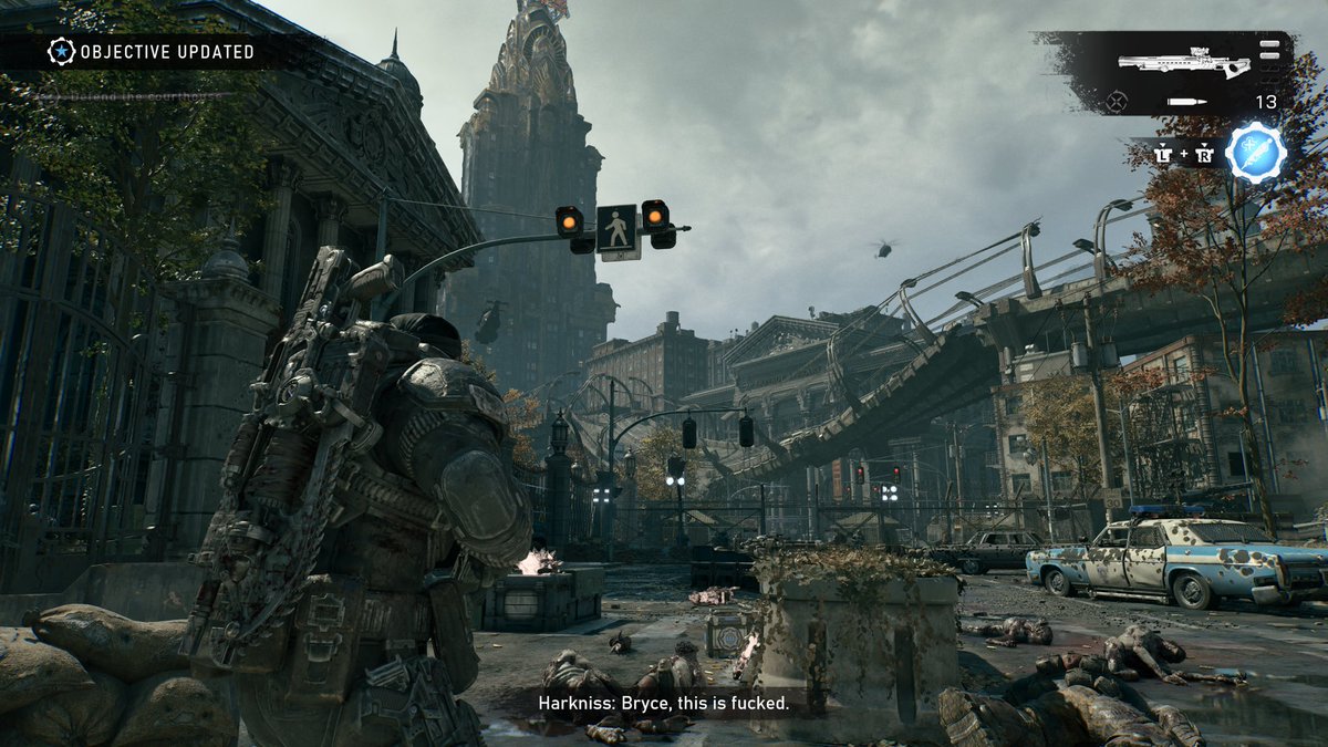 ButtonMasher78's tweet photo. Really getting into Gears Of War E-Day

The campaign is getting better and better! 

The side missions are worthwhile without feeling like a chore and I am enjoying finding the collectibles!

I am only 4 hours into it and still on Act 2. https://t.co/hHFmZilSd1