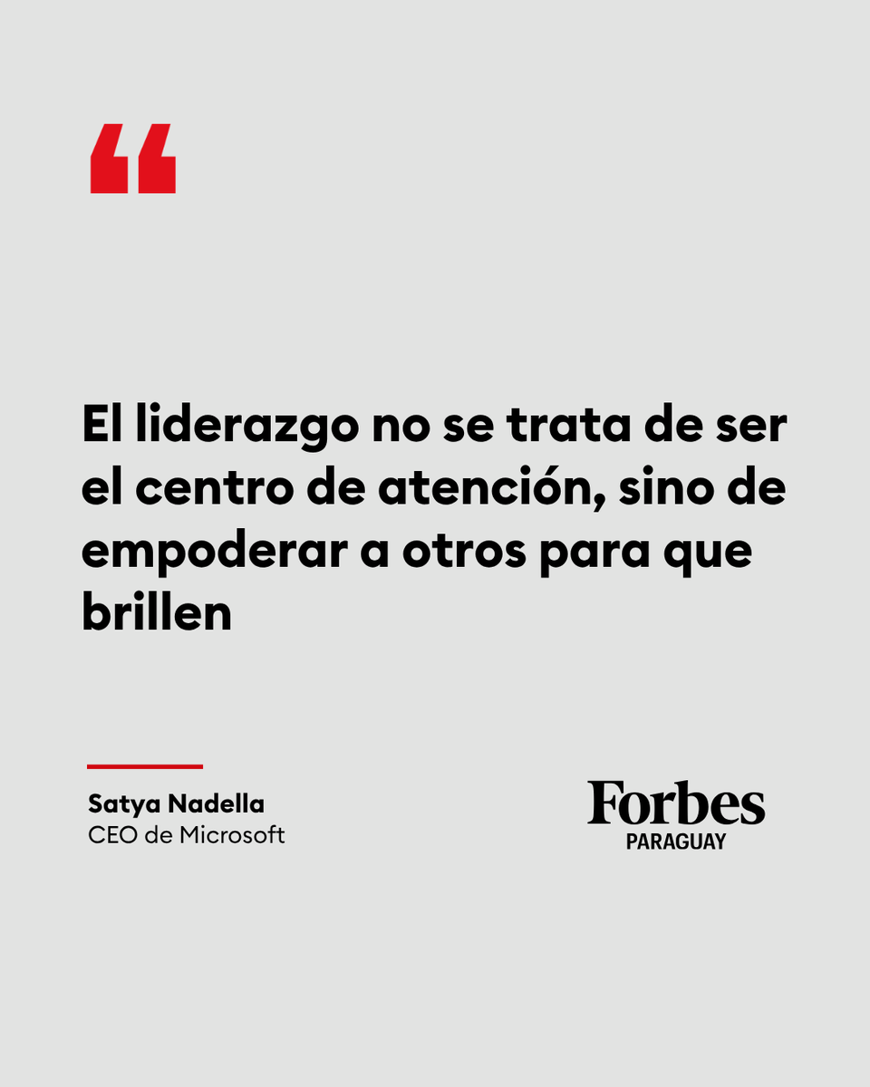 ForbesParaguay's tweet photo. #ForbesQuotes ✍️: Liderar es impulsar el potencial de otros https://t.co/tQKp3JXQBW