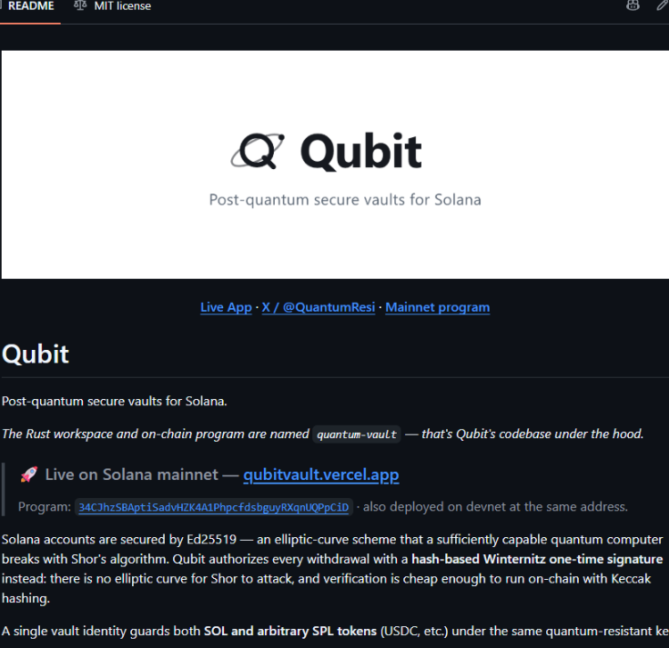 comethankme12's tweet photo. Qubit is post quantum secure vaults for SOlana

Much more fitting
https://t.co/VfTXLwveDx https://t.co/Keg1v6Omvz