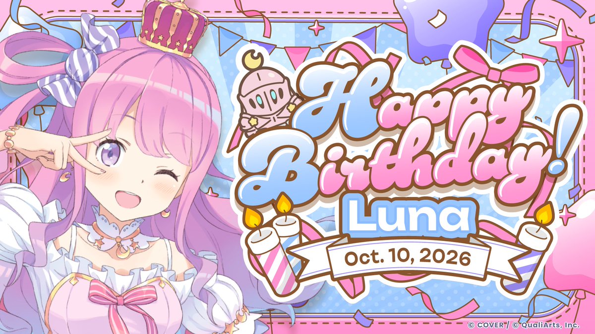 hololive_dreams's tweet photo. 🎉 お誕生日おめでとうございます🎉

10/10は4期生  #姫森ルーナ (@himemoriluna)さんの誕生日🍬

誕生日を記念して、
称号とライブブーストドリンク×3をプレゼント🎁

※ライブブーストドリンクは、10/11(日)23:59までにお受け取りください

#ホロドリ https://t.co/9cysxAHAM2