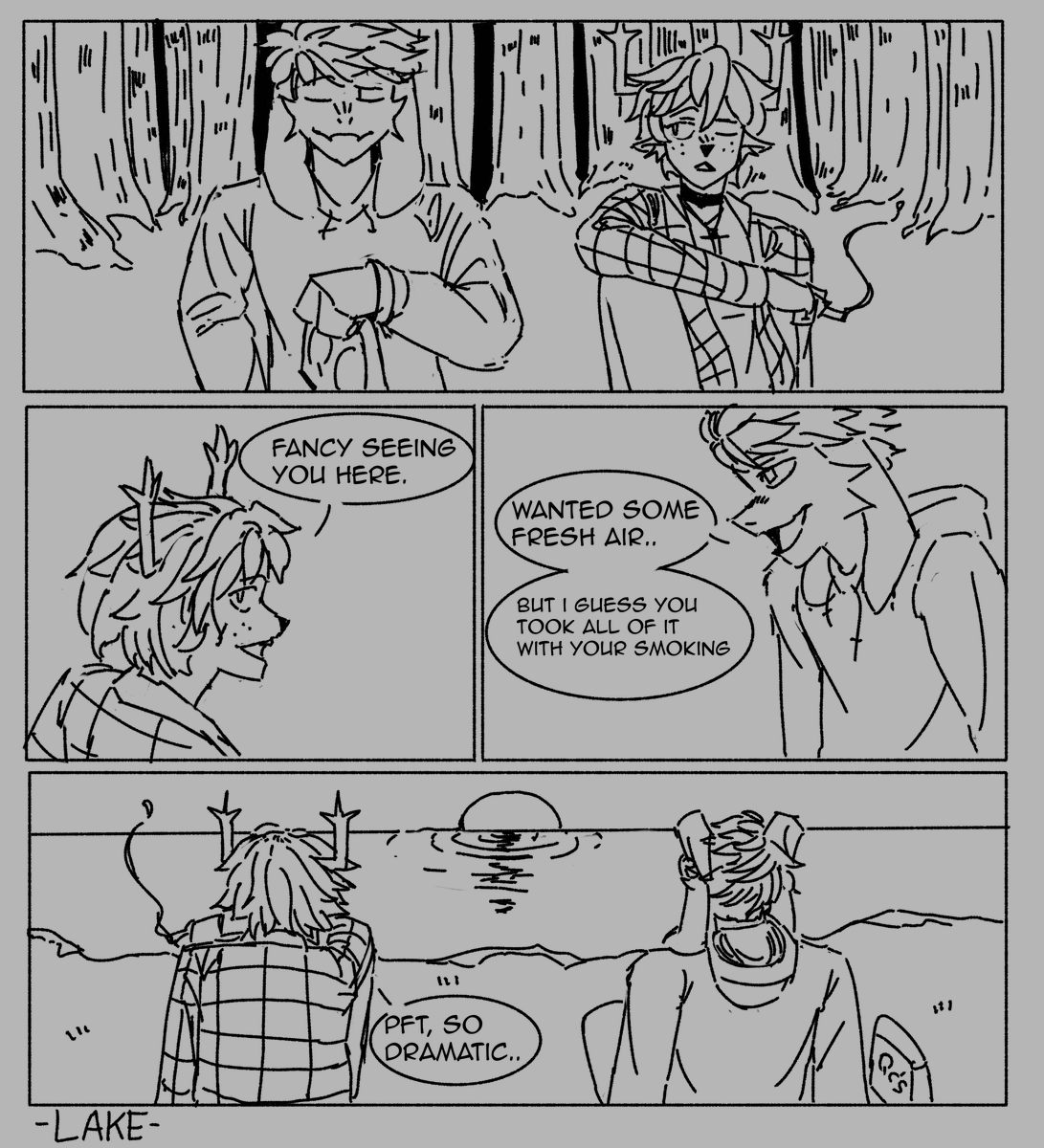 AmazingKosmos's tweet photo. Inktober 9! Lake view (1/7) #inktober #dessriel https://t.co/GGLm8DSQyU