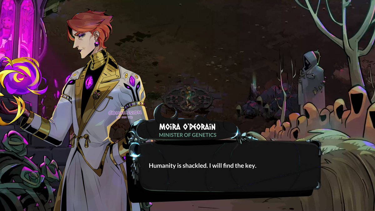 NotLairu's tweet photo. C0mm of Moira in Chaos outfit #overwatch https://t.co/DPUR5F04Ge