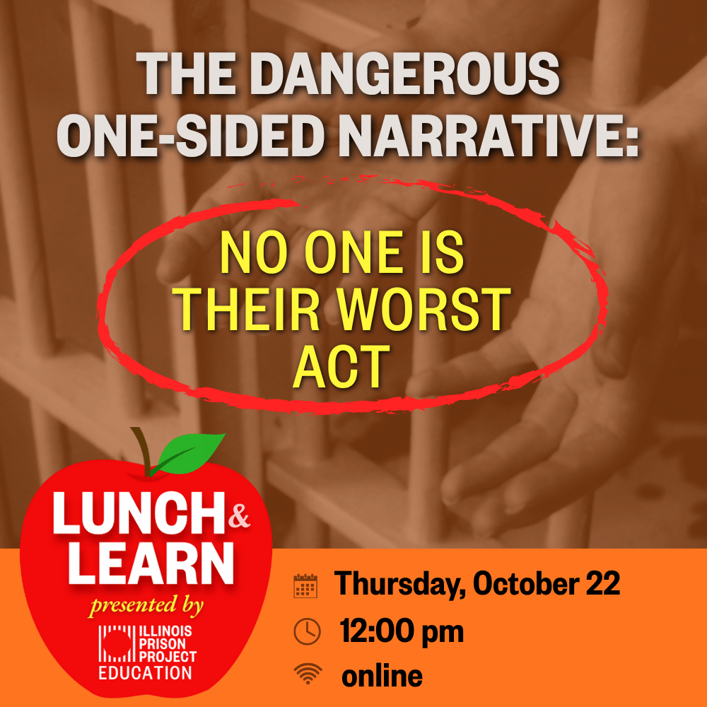 ILPrisonProject's tweet photo. IL's constitution recognizes the opportunity at redemption &amp; restoration; yet, hundreds of people are sentenced to life in prison. Hear about redemption and restoration from 3 men who were once sentenced to life in prison
🗓️ Thurs, 10/22
⏰ 12:00 pm CT
🔗 https://t.co/W2BHXBeHFI https://t.co/UaUkki9RUR