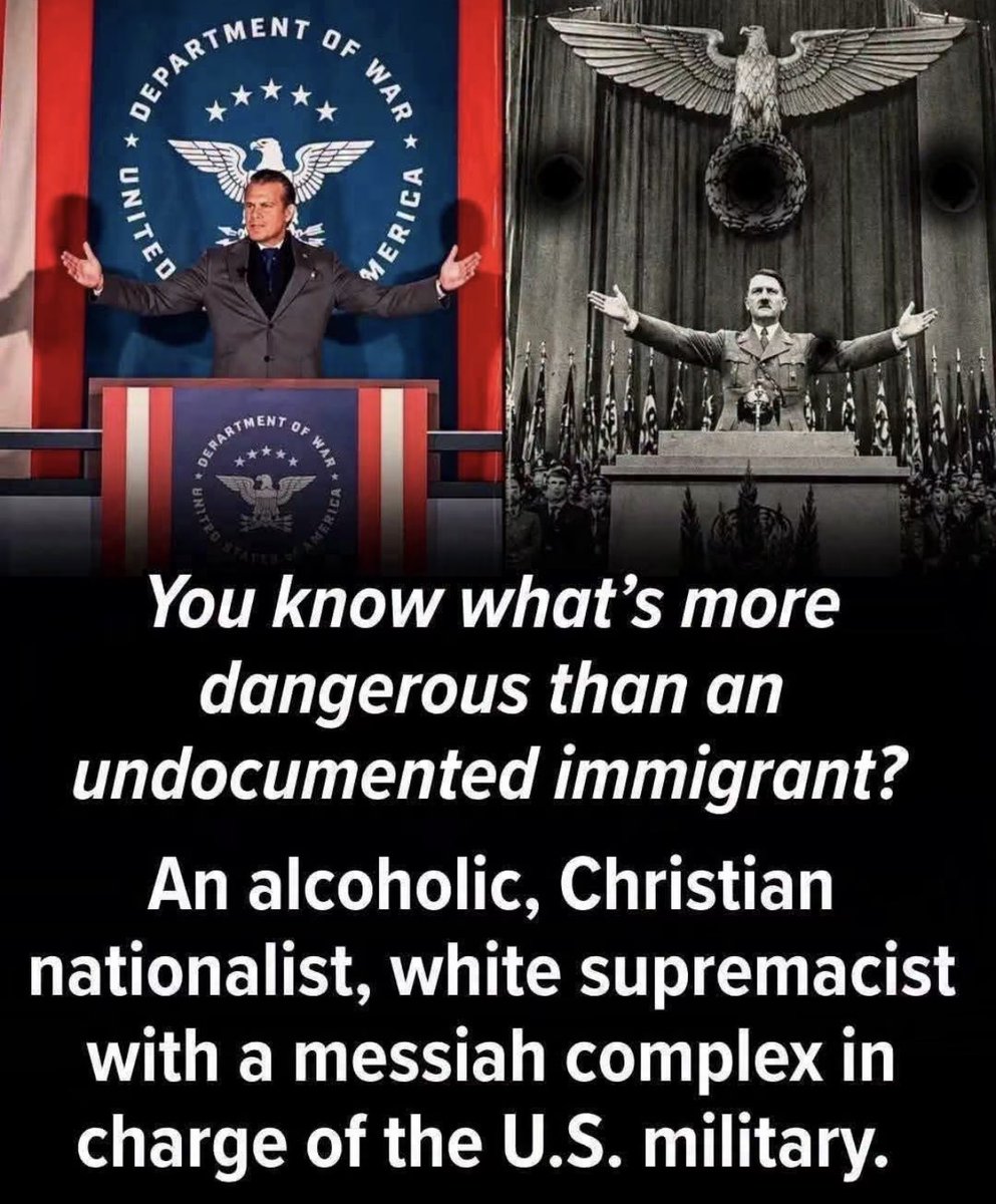 AnnieForTruth's tweet photo. Pete Hegseth is an unqualified, incompetent former co-host on Fox & Friends, an alcoholic, woman beater, white nationalist who is Secretary of Defense. He doesn’t have a clue what he is doing, blew through our munitions in Iran and is putting our country and citizens at risk. 🤬 The Democrats had enough votes to impeach him in September but once again,  Mike Johnson sent the House home early so there would be no vote. In fact, the House has an extended vacation until after the midterm election. Why are taxpayers paying their $174,000 salary, Cadillac healthcare and generous pension when they are on break all the time, doing little to nothing, and not working for their constituents, our country and best interests? 🤬