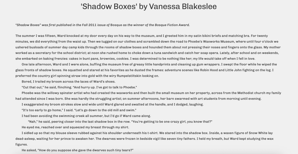 SybilJournal's tweet photo. Coming of age story by Vanessa Blakeslee, now live on the site! https://t.co/fToQqQgGmG