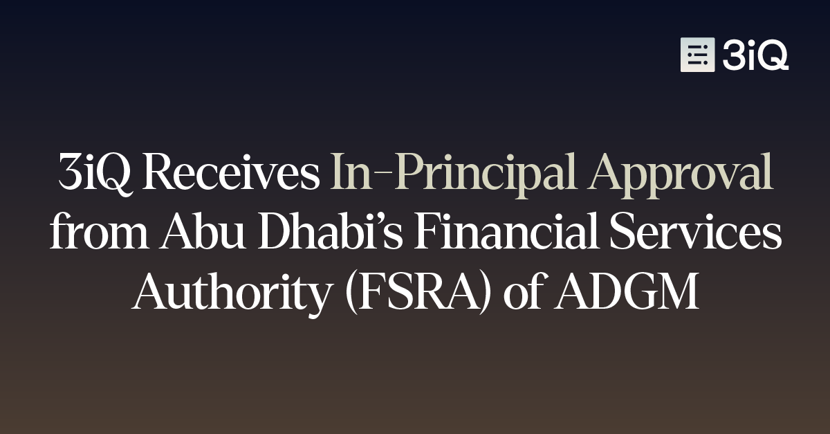 3iq_corp's tweet photo. We are excited to announce that 3iQ has received In-Principal Approval from Abu Dhabi’s Financial Services Authority (FSRA). It follows the announcement of our strategic partnership with @Further, the UAE-based digital asset investment manager, which enables institutional investors access to digital assets via 3iQ’s Managed Account Platform (QMAP) a platform that attracted $100 million sovereign-linked seed capital.

The successful granting of this IPA is part of 3iQ’s aim to be regulated and present in all the major digital asset hubs globally, so that its award-winning investment management offering is accessible to accredited investors around the world. This includes the first ever Bitcoin and Ethereum ETFs listed on a major stock exchange.

Rachel Pether (@RPether), Head of Middle East at 3iQ, commented:

“This is an exciting development for 3iQ and has materialised following constructive collaboration with the ADGM’s proactive regulator. Ever since 2023 when we established a footprint in the UAE, 3iQ has taken steps towards becoming the leader in the region with our proven track record of attracting sovereign wealth and institutional capital to digital assets.”

Read the PR: https://t.co/KmuUPzxunu