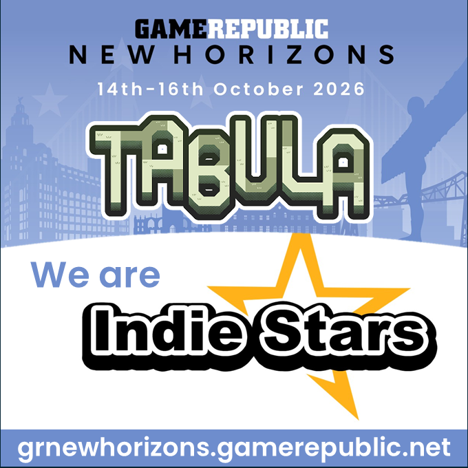 ThisWayUpDev's tweet photo. We're happy to announce that Tabula was selected to take part in the Indie Stars expo at Game Republic New Horizons on the 15th October!
#GRNewHorizons #indiegame https://t.co/uTPfTQANMe