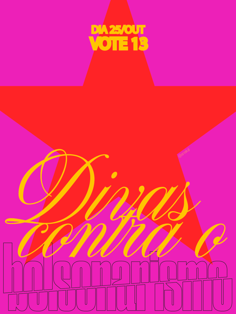 alienightmare's tweet photo. abrindo a frente DIVAS contra o bolsonarismo, vamo que vamo!!!! ⭐️ 💝 💋 🌈 ✨ #vote13 #designerscomlula <3 https://t.co/0HGNL2dFRs