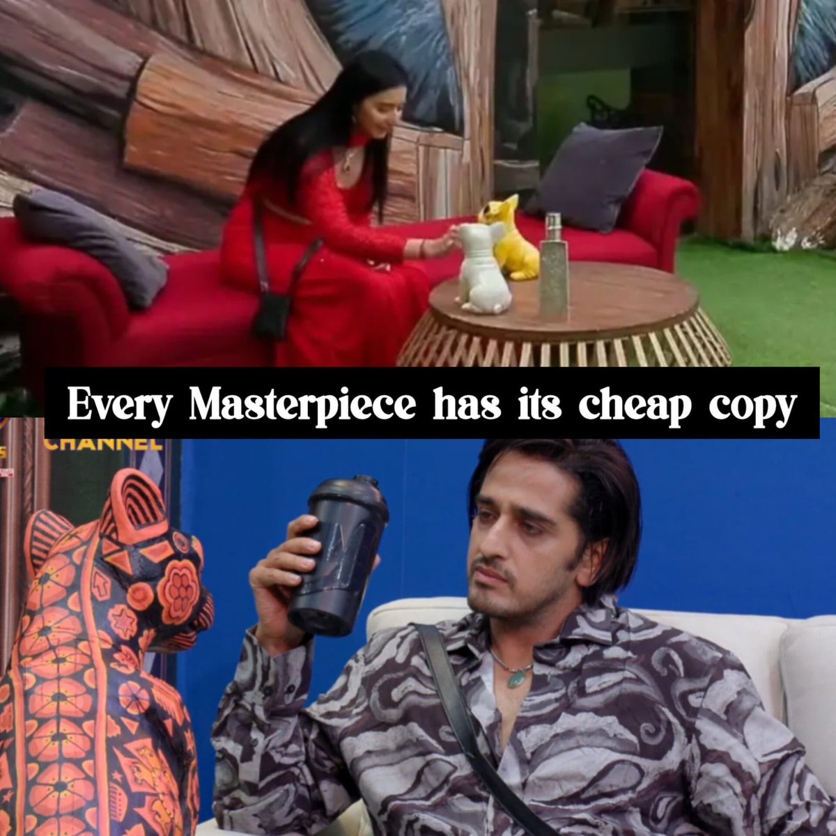 ItsPriyaVatsh's tweet photo. Every legend has copycats, but not every copy comes close to the original. Some are just cheap imitations with a louder PR. 🤡🔥

#BiggBoss20 #BB20 #TanyaMittal #ScoutOP #YungDSA #LoveGill https://t.co/42G9sbNPvI