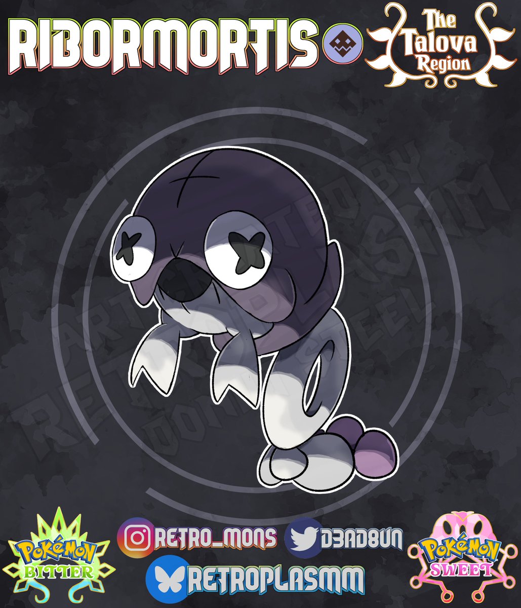 d3ad8un's tweet photo. #Fakemon Friday time!

Ribormortis -> Rejuvenile -> Ribitzalive https://t.co/TkCnE1Wxag