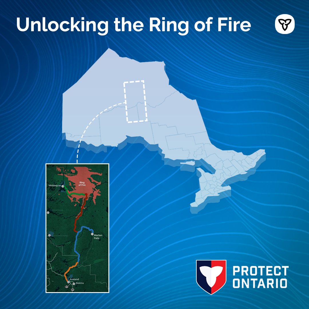 paulvickersmpp's tweet photo. In the face of President Trump’s economic attacks, Ontario is unlocking the vast economic potential of the Ring of Fire to build the most competitive, resilient and self-reliant economy in the G7.

Construction is underway on all roads to the Ring of Fire—five years ahead of schedule—connecting communities, creating economic opportunities and building a future of shared prosperity for generations to come.
@fordnation @GregRickford @PrabSarkaria @Sflecce