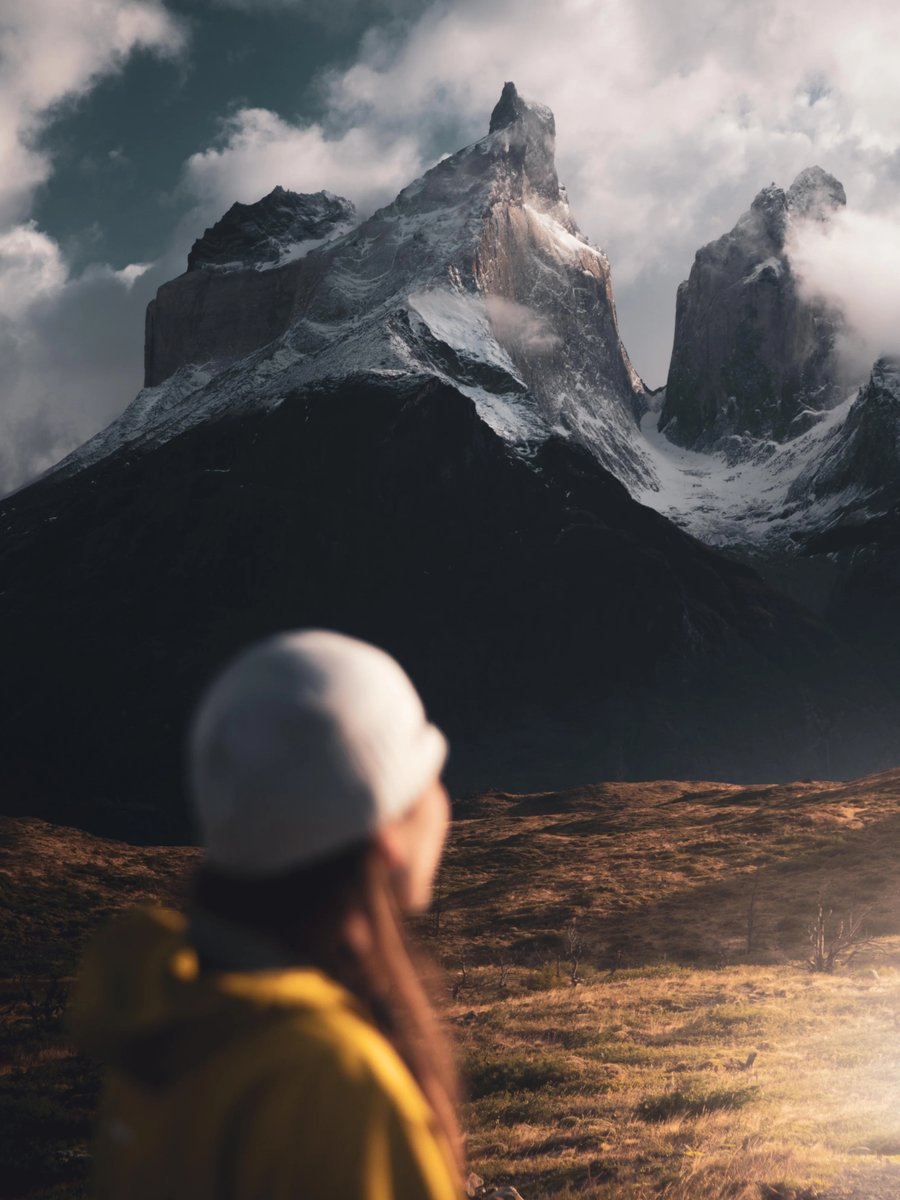 Emosgny's tweet photo. Los Cuernos drew us to Torres del Paine, but they remained elusive behind the clouds. When they finally emerged, especially at sunrise, they revealed pure magic. https://t.co/8i25nIziXP