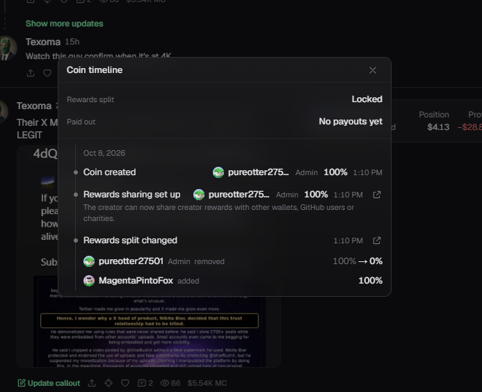 ExGymOperator's tweet photo. @D1Fox02 @Rainmaker1973 He's got like $1,250 in creator fees waiting for him right now but just keeps ignoring us because he thinks we're bots or it's a scam or something. idk. But that's crazy. It
 would probably pick back up if he claimed too!

https://t.co/ryPkfv0xg2 https://t.co/794wJnwk4F