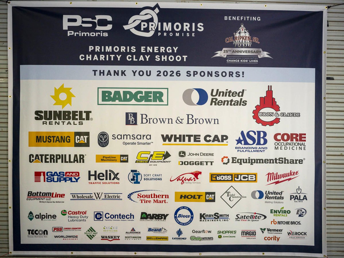 PrimServices's tweet photo. Our Energy team raised a record $200K at yesterday's Charity Clay Shoot Out to benefit our new friends at the @CalRipkenSrFdn 🎯 Money raised helps support the foundation's mission of empowering youth through their STEM Center Initiative in Houston and Dallas.
#STEMeducation https://t.co/m8vNg93ECv