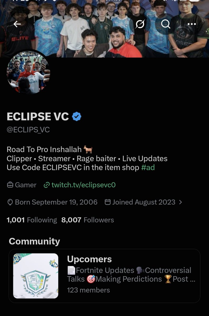 ECLIPS_VC's tweet photo. Just hit 8k followers 🙏🙏

Thank you to all the supporters 🐐👏

Road to 10k 🤞 https://t.co/GrKrP7nI46