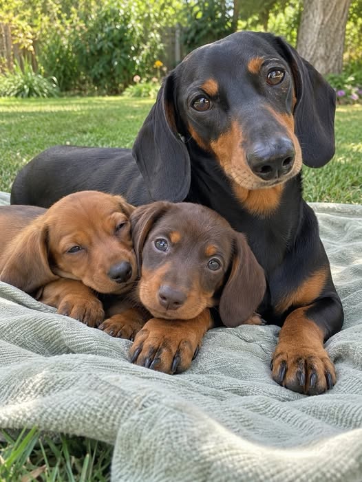 dachshundlove06's tweet photo. Three little faces. One very full heart. 🥹🐾 https://t.co/bXPztMVFJO