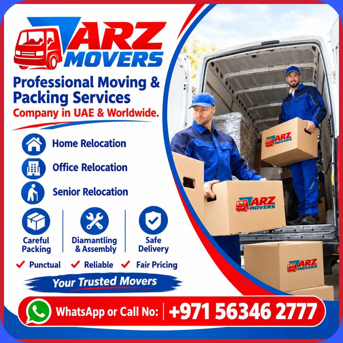 ArzMovers's tweet photo. 🏠 We Move Your World — You Relax, We Handle!
Your belongings deserve care, protection and professional handling. ARZ Movers provides complete moving solutions for homes, villas and offices across Dubai. 🚛📦
Make your next move simple and stress-free.
📞 Call Now: 056 346 2777 https://t.co/yfReWJVgFR