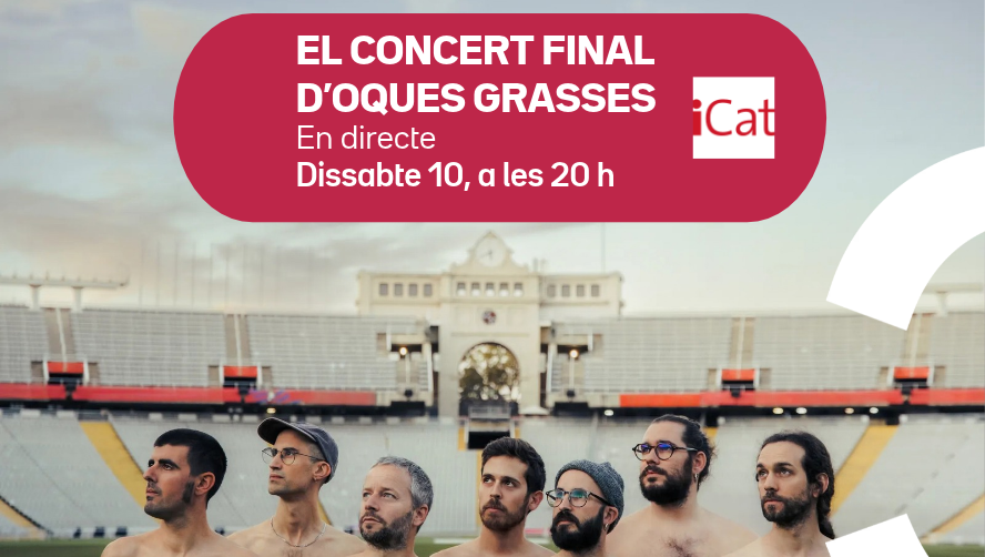 3CatCultura's tweet photo. Aquest dissabte, Oques Grasses s’acomiada dels escenaris i #iCat també ho viurà en directe. A partir de les 20 h, programa especial amb Franc Lluis Giró i Aina Ustrell. I a les 20.30 h, connectem amb l’Estadi Olímpic per viure l’últim concert d’Oques https://t.co/KrYkUsJGYb https://t.co/7qb8l02S57