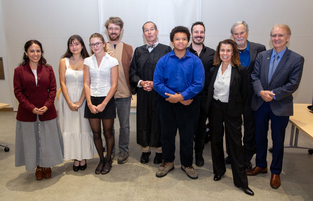 SDShakespeare's tweet photo. On October 3rd, 2026, in "The Kingdom of Naples versus Prospero," the jury of “Neapolitans” found Prospero not guilty of piracy and false imprisonment. 

Bravo to the cast for a wonderful production. https://t.co/iqePqLdHFm