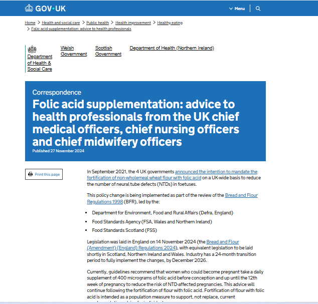 JaneSim66's tweet photo. Whilst they were terrorising us with the covid scam, in  September 2021 all 4 UK governments agreed to mandate synthetic folic acid into all white flour.

Here are the medical offers who prepared the documentation. At the head of the  list, is none other than Chris Whitty. https://t.co/fmUwW53YnQ
