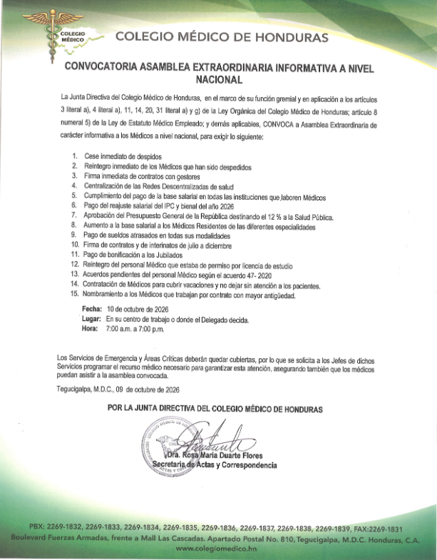 analisisinfohn's tweet photo. #analisisinformativo
👉NACIONAL | El Colegio Médico de Honduras realiza una nueva convocatoria a Asambleas Informativas a Nivel Nacional.
#Honduras #CMH #Salud #SESAL https://t.co/btrAI5NPfz