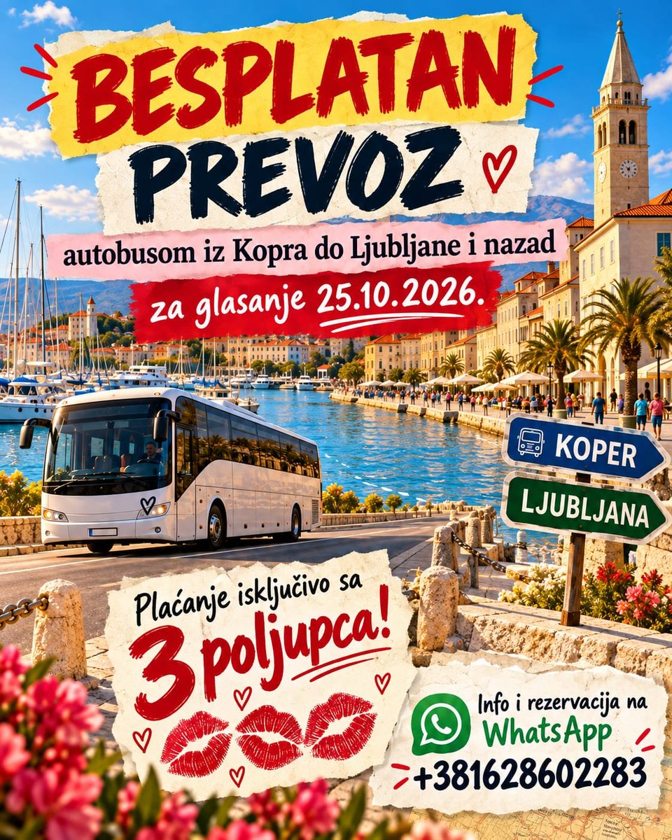 FIGHT_4_RIGHT_S's tweet photo. Imam druga u Sloveniji 
A on organizuje BESPLATAN PREVOZ ZA GLASANJE

Iz svih gradova Slovenije ka ambasadi Srbije! 

Ministarstvo je hteo da našim građanima u dijaspori uskrati  biračko pravo, sada će imati mobilnu žurku u Sloveniji! 🥳

Širi dalje!
I - ORGANIZUJTE SE! https://t.co/qPs1sRs2R0