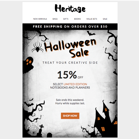 cloudHQ's tweet photo. 3/ Sales
A general Halloween sale, a coupon, and one built for a specific shop. There are also versions for candy, costumes, bakeries, florists, and food trucks. https://t.co/1Bgr9hjcv2