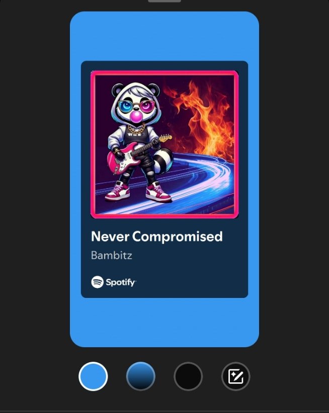Ricombarry01's tweet photo. I have been living in the @BambitzRecords catalogue on Spotify all week and "Never Compromised" is the reason I haven't switched playlists.

I hit play by accident. Forty seconds in, I'd stopped what I was doing and just listened. That doesn't happen to me much anymore.

What gets me is how it fits into my day. In the morning it makes the first hour feel less like a chore. On the bus home it plays slower somehow, like it knows I'm tired. By night I'm replaying the second half on its own, headphones on, nothing else open.

So I went digging. Opened the Bambitz page, played through the rest, and saved three more songs before I reached the bottom. It's rough around the edges in a way I like. It sounds like people who care about the music more than the algorithm. That's rare, and it deserves more ears. 

Start with "Never Compromised," let it run into whatever comes next, then tell me where you landed.

Start listening today! 
🔗https://t.co/0Z63Jm8bPU

#Soundofvalue #BAM #Listen2Burn