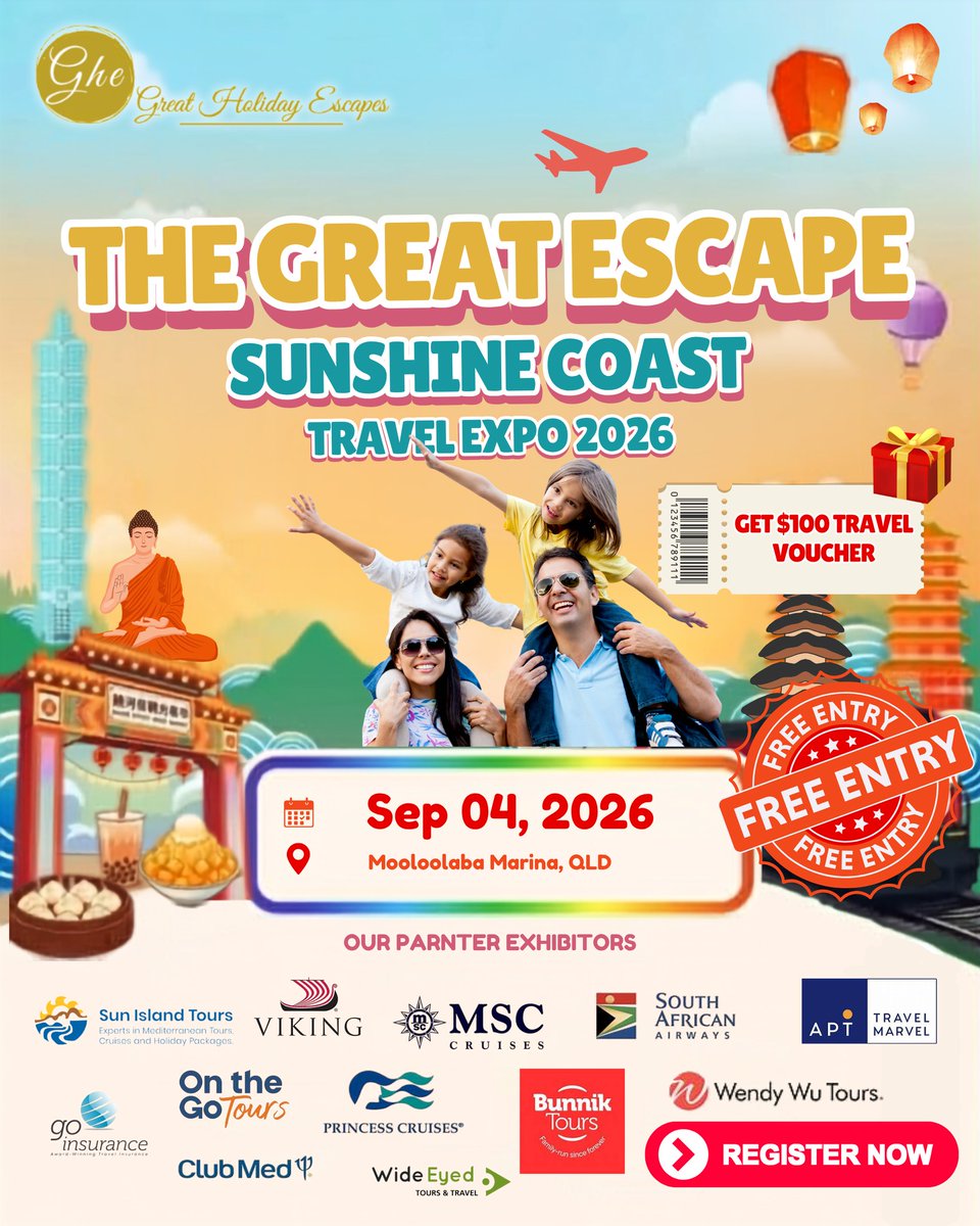 LauroBucio's tweet photo. Plan your entire holiday in one day. Meet travel experts, compare cruises, luxury escapes, family getaways and adventure tours, and unlock exclusive event offers. Reserve your free ticket today. https://t.co/cwuD3yqPU6