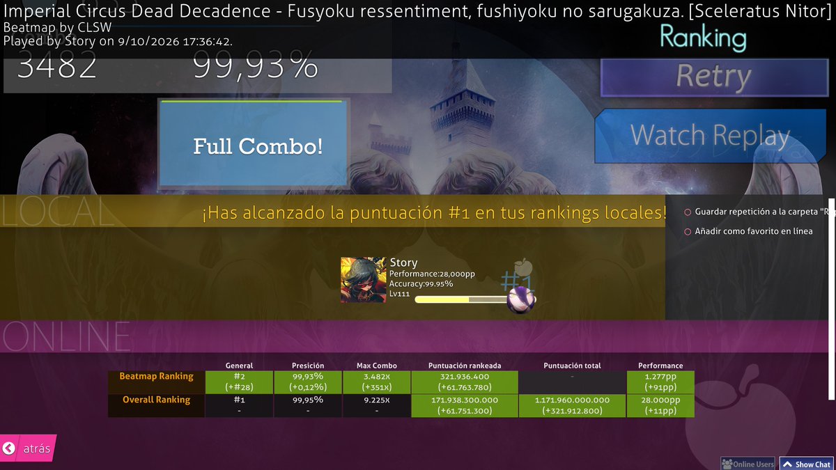 Ryokonegon's tweet photo. Finally... the last goal i had is done!!!

28.000PP!!! https://t.co/Thw31QeYYR