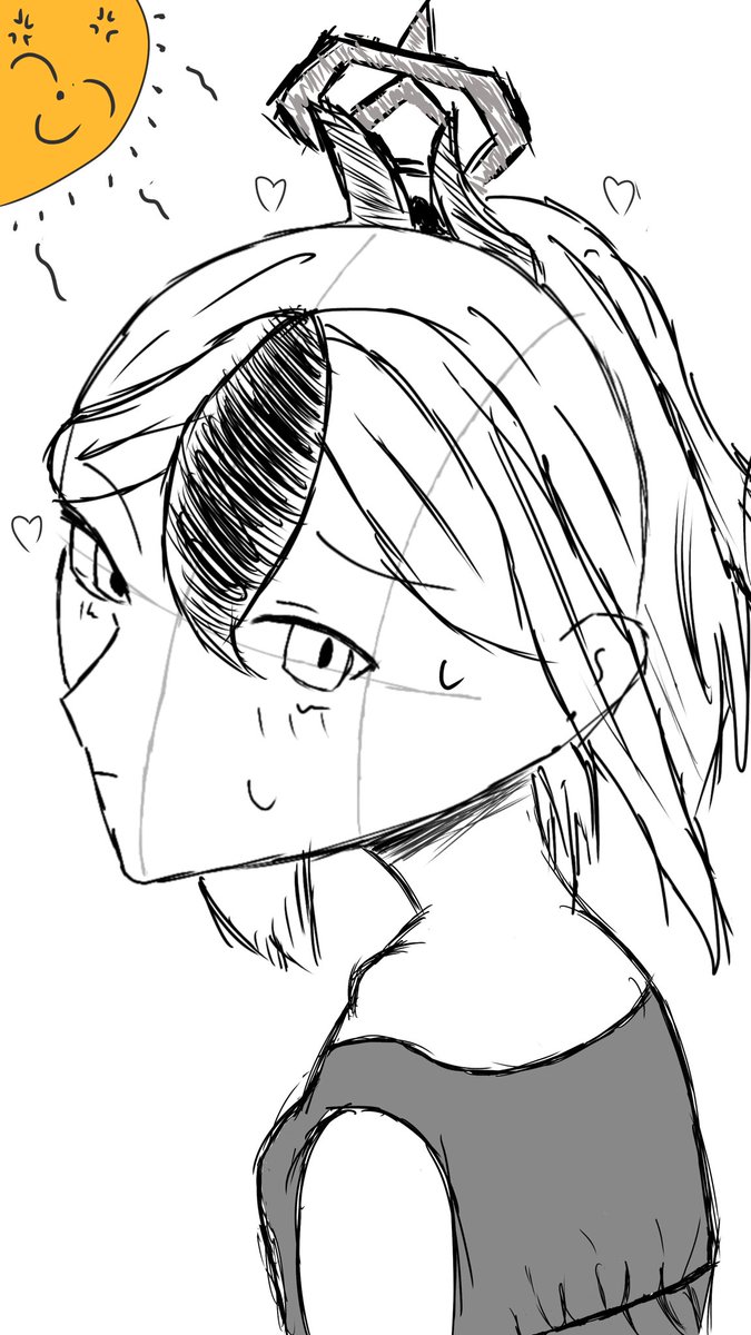 kanziki0325's tweet photo. 一旦ラフ描いたぞ！！
歴1週間ぐらいだけど毎日5時間ぐらい描いて何とか頑張った！
あとは線画頑張るぞ！！
#ブルアカ
#イラスト https://t.co/hJBsXBT37N
