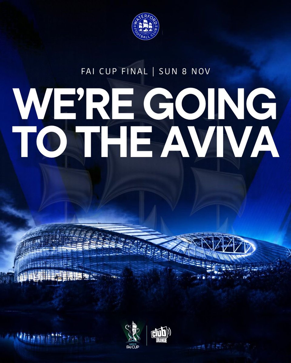 WaterfordFCie's tweet photo. @AvivaStadium, see you soon 🏆 

#WaterfordFC https://t.co/btuhpHK9Ux