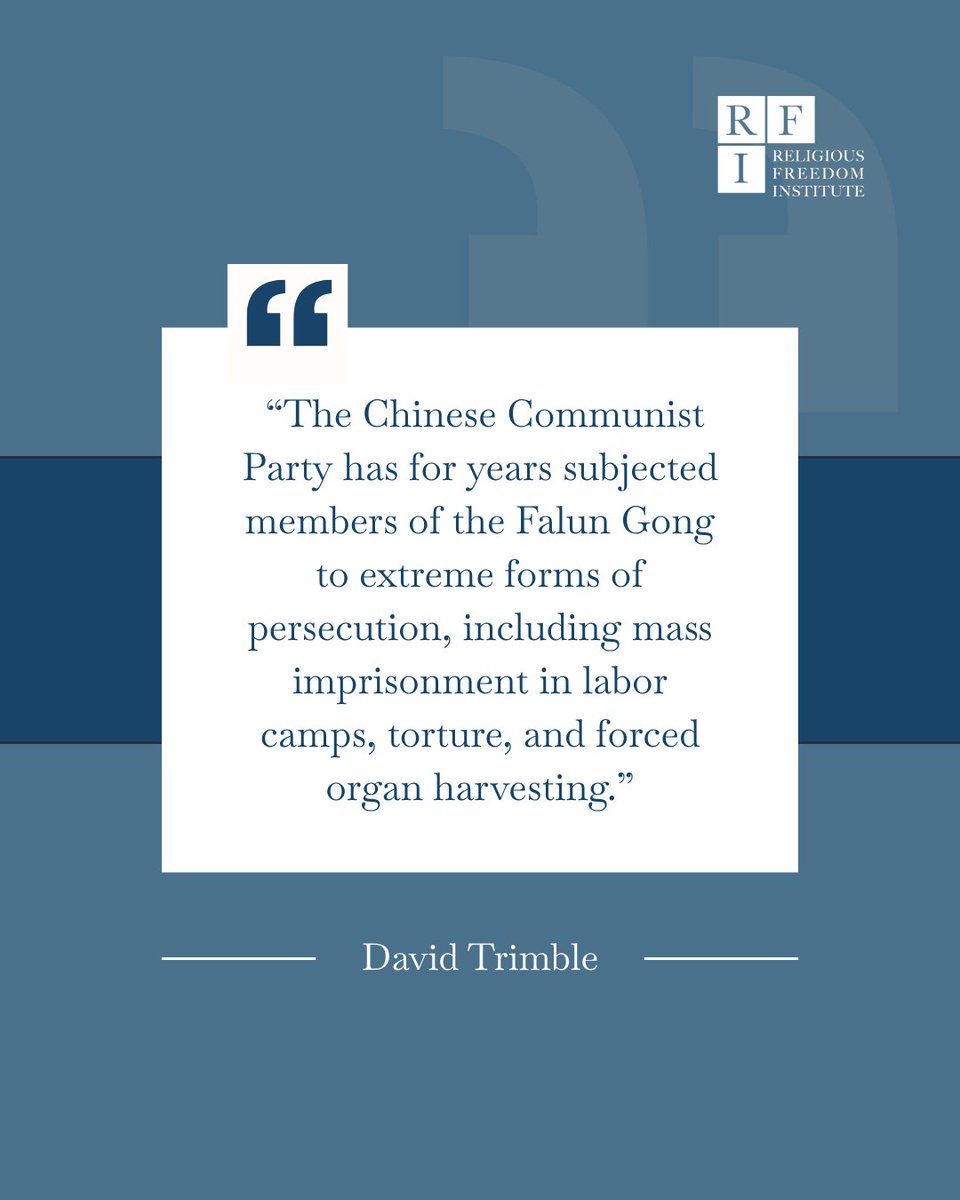 RFInstitute's tweet photo. RFI President David Trimble remarks on the CCP's persecution of Falun Gong practitioners, and how the US should respond in an article by Minghui.
https://t.co/LMEKoN3TG2 https://t.co/tDTdFVXZiJ