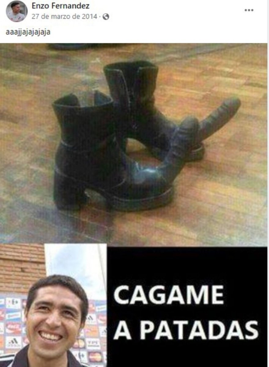 Alexander1Pein's tweet photo. Esas zapatillas me hicieron acordar de esta genialidad de Enzo AAAJAJA https://t.co/eigrYeM4Ym