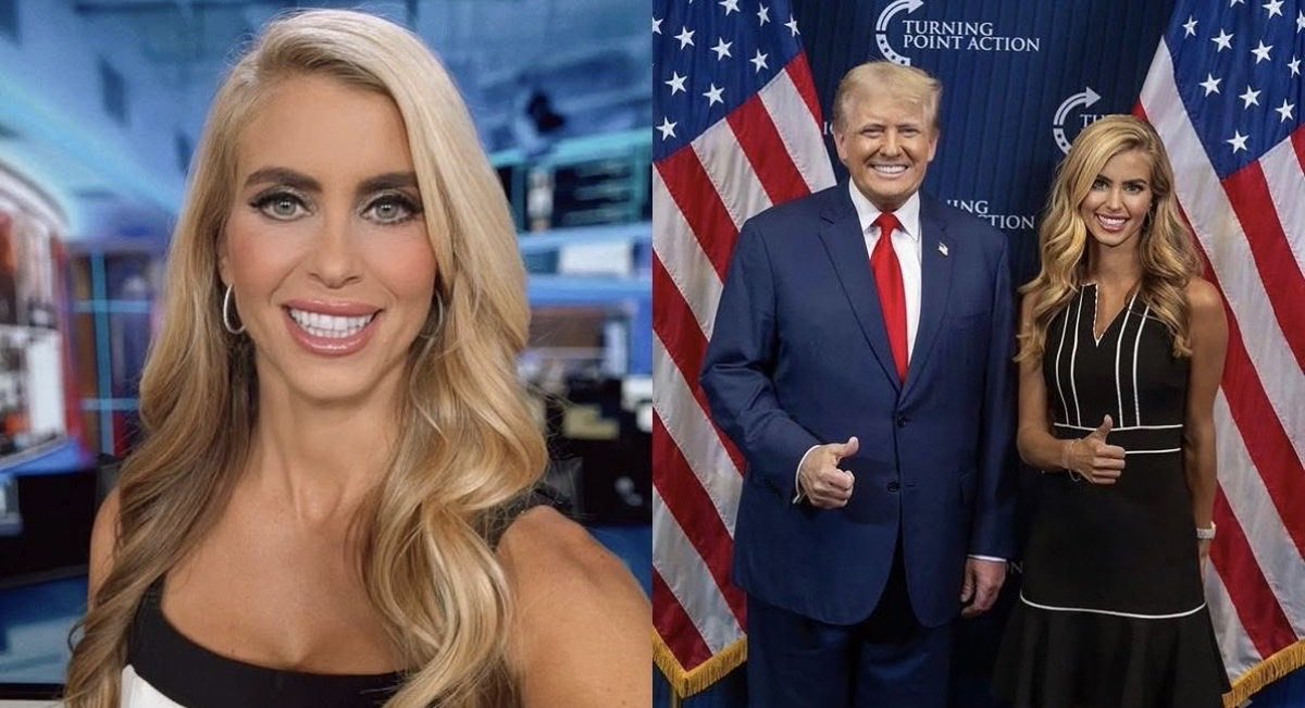 AnnieForTruth's tweet photo. What do you notice about Trump’s new White House Press Secretary, Katie Zacharia? Would it be the Ivanka lookalike with the long blonde locks, bright white oversized teeth and the fake titties, minus a gold cross necklace? 🙄🤣😂 https://t.co/x0a6T32JG6