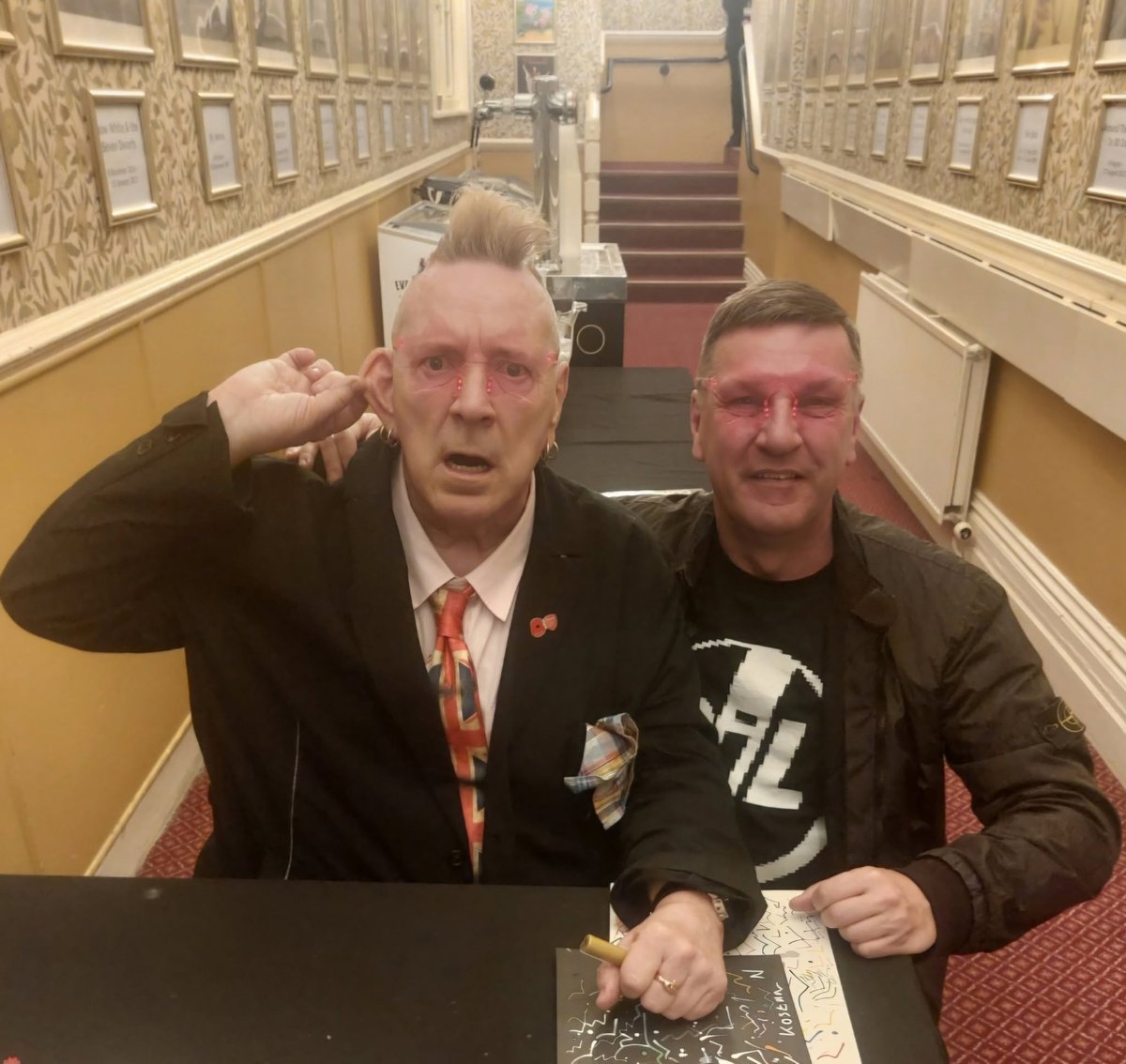 PILHead's tweet photo. me &amp; John at a couple of meet n greets over the years @lydonofficial @pilofficial https://t.co/eoTnjMLBcN
