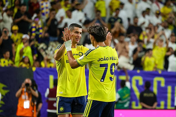 fanticsports1's tweet photo. 🇸🇦 FT: Al Nassr 3-0 Al Diriyah! 💛

Cristiano Ronaldo returns after the international break as Al Nassr cruise to victory in the Saudi Pro League.

João Félix provides an assist, while Kingsley Coman and Samu get on the scoresheet.

#CristianoRonaldo l #AlNassr l #FanticSports https://t.co/Qnql3sZuq8