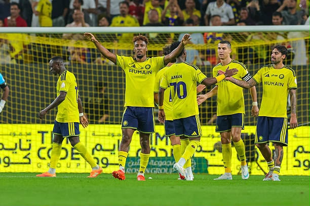 fanticsports1's tweet photo. 🇸🇦 FT: Al Nassr 3-0 Al Diriyah! 💛

Cristiano Ronaldo returns after the international break as Al Nassr cruise to victory in the Saudi Pro League.

João Félix provides an assist, while Kingsley Coman and Samu get on the scoresheet.

#CristianoRonaldo l #AlNassr l #FanticSports https://t.co/Qnql3sZuq8