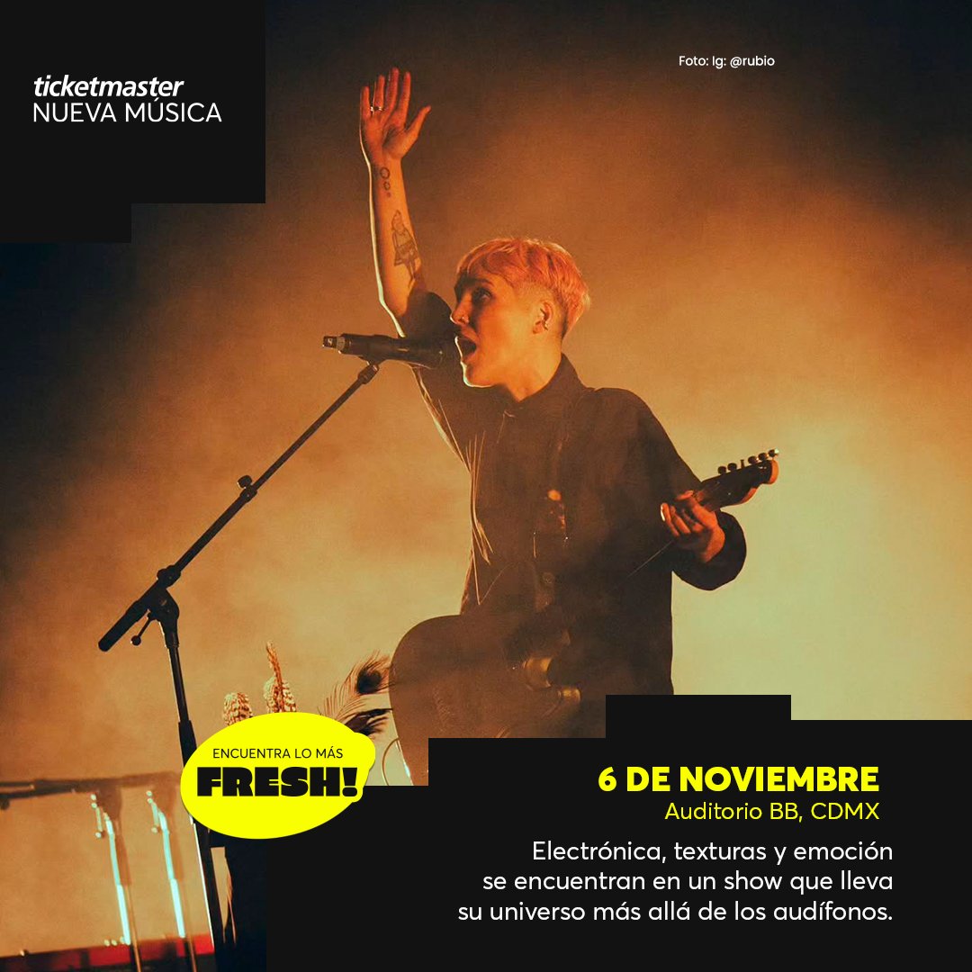 Ticketmaster_Me's tweet photo. 👀 Si todavía no tienes a RUBIO en tu radar, este es el momento 🎧​💛

🎶⚡ Descubre ritmos que combinan electrónica, atmósferas profundas y una propuesta que transforma cada canción en una experiencia.​ Empieza por “Hacia el Fondo” y descubre por qué su música debe estar en los favoritos de tu playlist haciendo clic en nuestra guía 👇
https://t.co/NtpxakBIeO