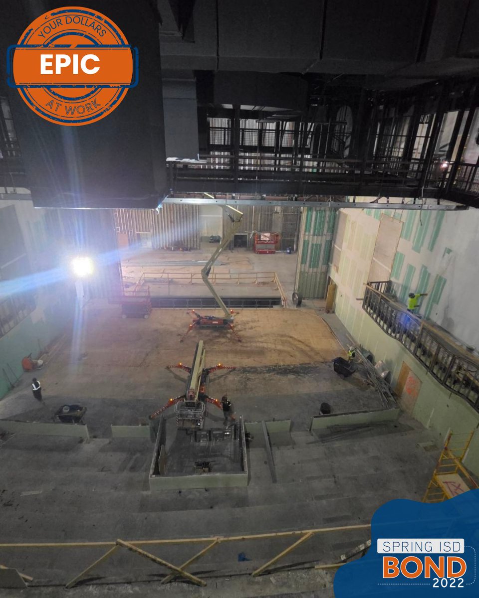 SpringISD's tweet photo. 🏗️🏫 2022 Bond Update: EPIC! 💙✨

Progress continues at EPIC as Spring ISD invests in learning environments designed to support our students and their futures! 🔨📚

Through the 2022 Bond Program, we’re continuing to transform our facilities and create spaces that support student success. 💙

Stay tuned for more updates as we bring The New Spring ISD to life! 🚀

-

🏗️🏫 ¡Actualización del Bono 2022: EPIC! 💙✨

¡Los avances continúan en EPIC mientras Spring ISD invierte en espacios de aprendizaje diseñados para apoyar a nuestros estudiantes y su futuro! 🔨📚

A través del Programa de Bonos 2022, seguimos transformando nuestras instalaciones y creando espacios que contribuyen al éxito estudiantil. 💙

¡Estén atentos a más actualizaciones mientras seguimos haciendo realidad el Nuevo Spring ISD! 🚀

#SpringISD #EPIC #Bond2022 #BondUpdate #TheNewSpringISD
