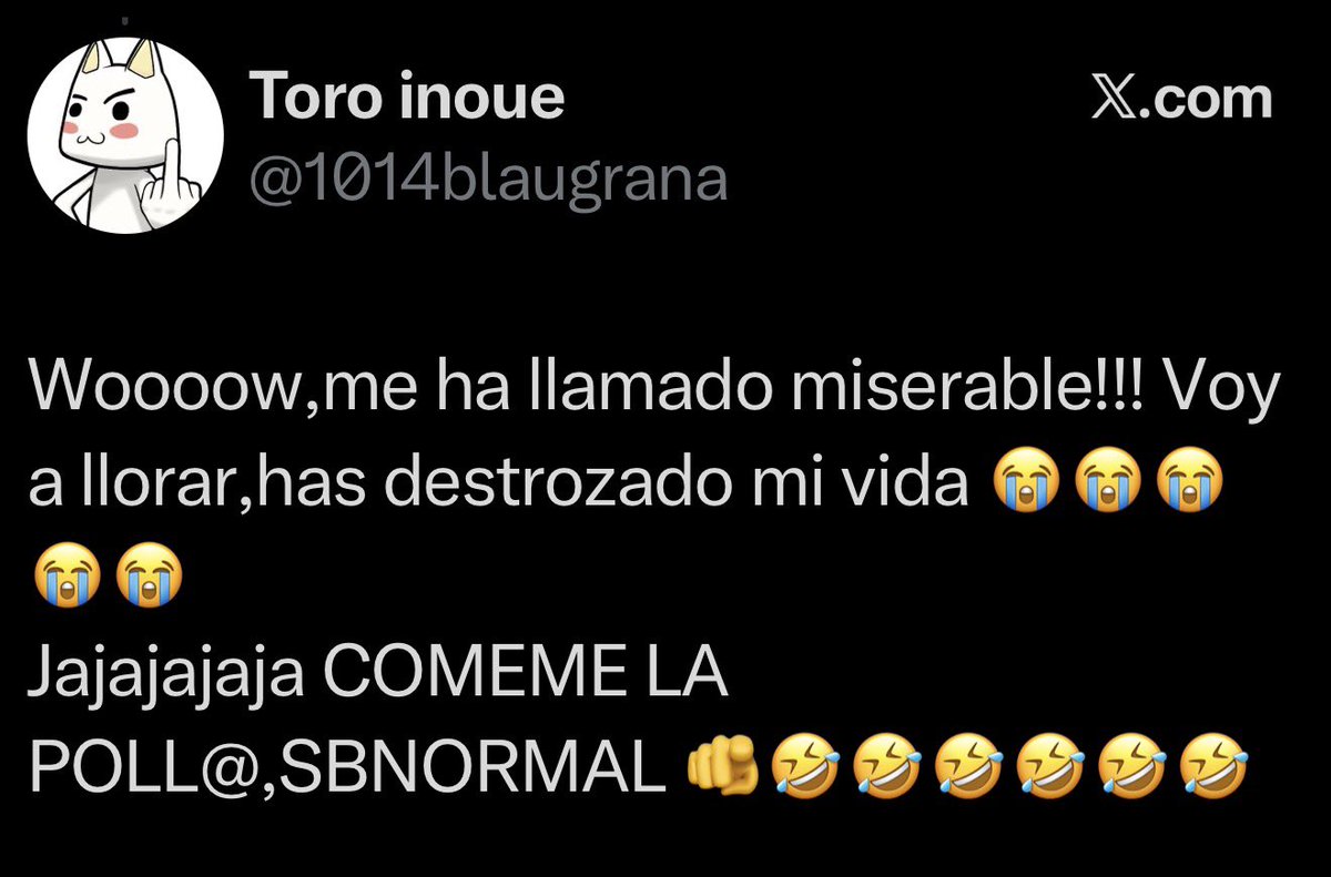 GrumpyNumero5's tweet photo. Definición de indigente intelectual. 
Banaliza el Sme. de Down y se burla de quienes lo padecen y de sus familias. 
No debe haber leído un libro en su miserable vida, y el fútbol y los videojuegos son todo su universo. 
Pobre sujeto. https://t.co/0xpsrIt3dg