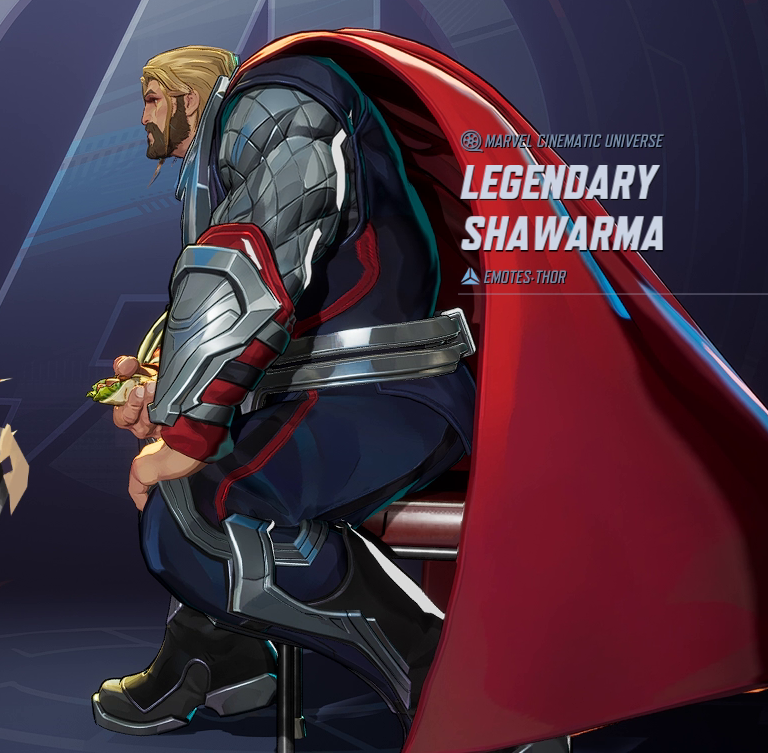 goodguyperson's tweet photo. Thor holding out his "Legendary shawarma" #MarvelRivalsㅤ https://t.co/ygMz9ds5v9