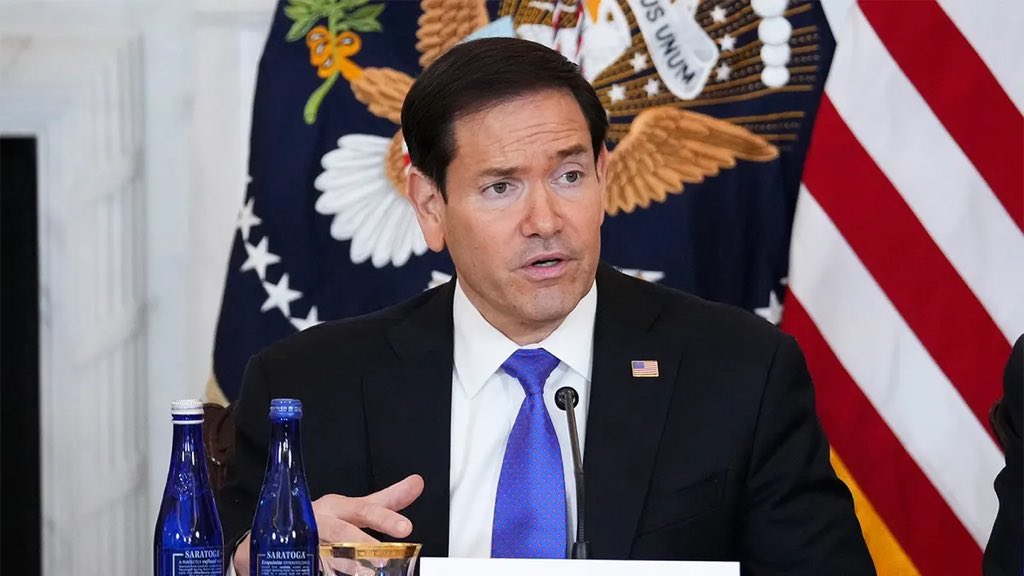 RpsAgainstTrump's tweet photo. Secretary of State Marco Rubio:
“We will ban transactions with this rogue court, cutting off their resources and crippling their ability to operate against us.
Our message is clear: the United States and the American people are not subject to the jurisdiction of this fake ICC.” https://t.co/YbWxDHfYC8
