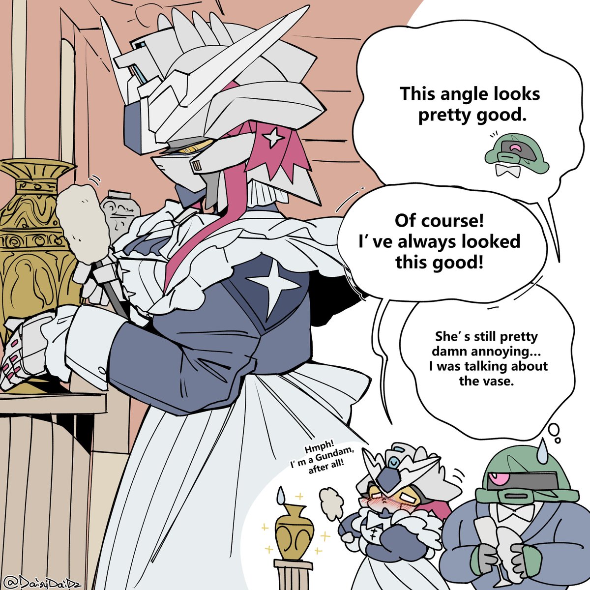DaisyDaiD2's tweet photo. Like most GDMs, Skuld naturally assumes that most compliments are directed at her.#underpeace #oc https://t.co/TAnG4l3NgF